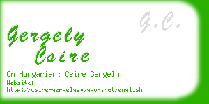 gergely csire business card